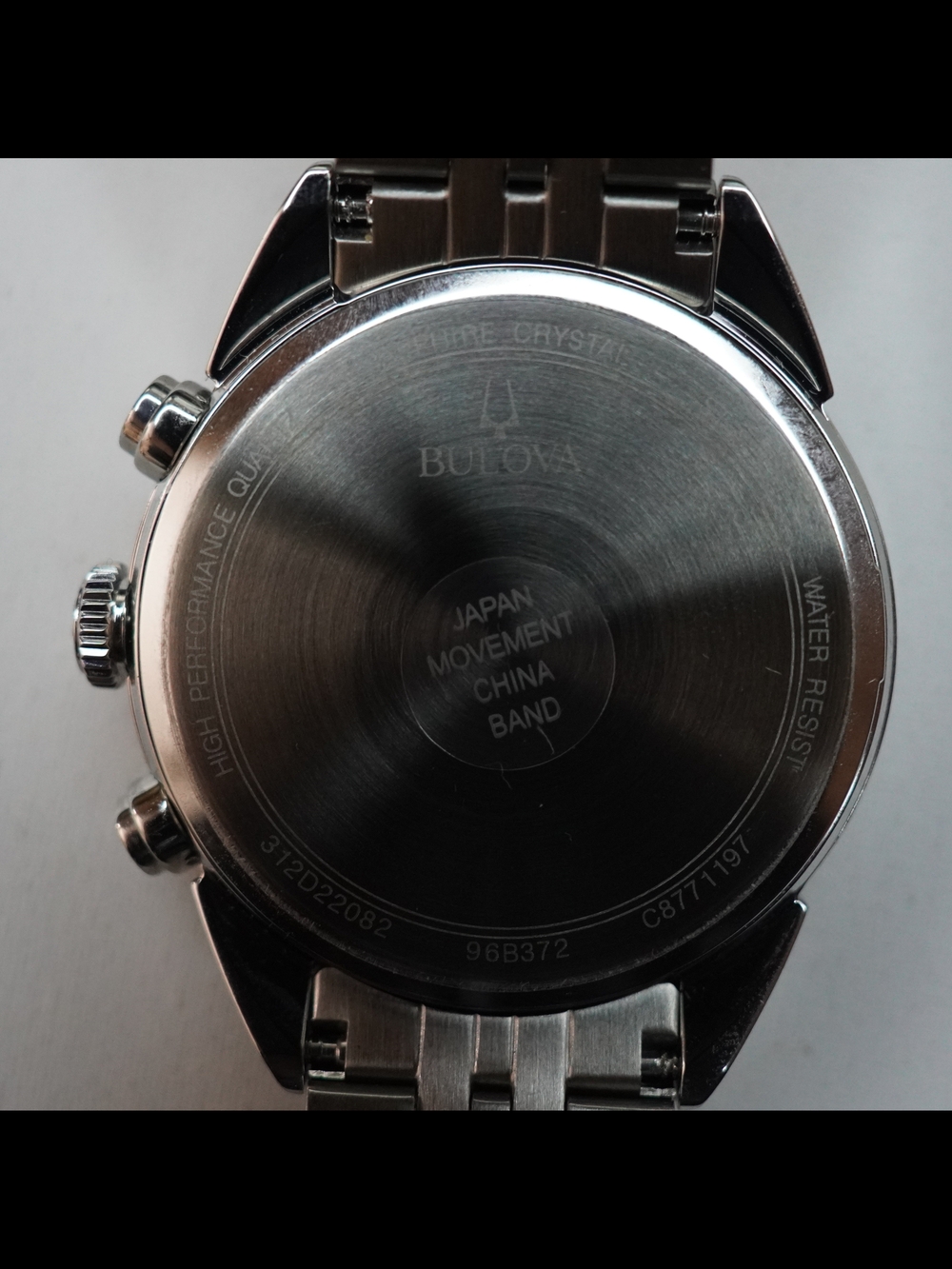 Bulova Men's Watch High Precision Chronograph Grey Dial Silver Bracelet 96B372 - Picture 7 of 8